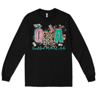 Black qma qualified medical aide Long Sleeve Tee - AdoDesignShop