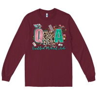 Burgundy qma qualified medical aide Long Sleeve Tee - AdoDesignShop
