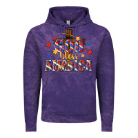 Cloud Purple god bless america Vintage Hoodie - texasbilliewilder