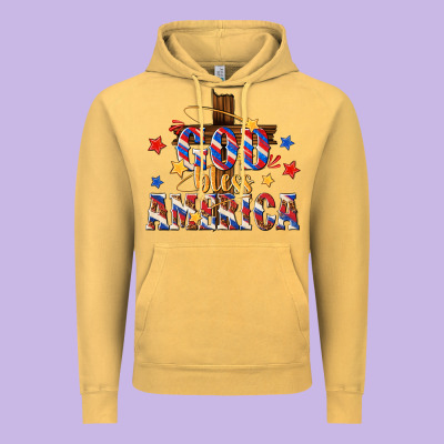 Vintage Hoodie god bless america