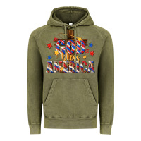 Vintage Olive god bless america Vintage Hoodie - texasbilliewilder