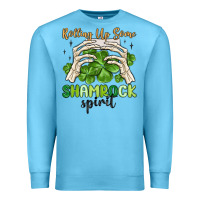 Ocean Blue rolling up some shamrock spirit Premium Sweatshirt - MaliasSmallBusiness
