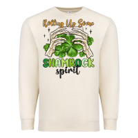 Sandshell rolling up some shamrock spirit Premium Sweatshirt - MaliasSmallBusiness