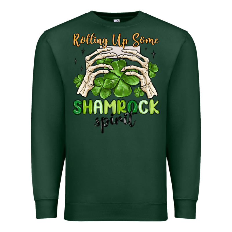Rolling Up Some Shamrock Spirit Premium Sweatshirt by MaliasSmallBusiness | Teevron