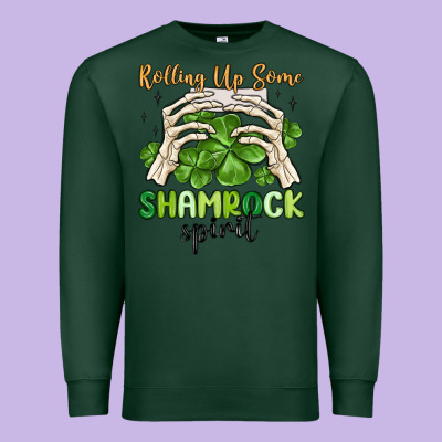 Rolling Up Some Shamrock Spirit Premium Sweatshirt Designed By Maliassmallbusiness