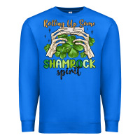 True Royal rolling up some shamrock spirit Premium Sweatshirt - MaliasSmallBusiness