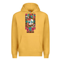 Mustard Play Ball Baseball With Pink Flowers 12 Oz Slim Can Cooler Premium Hoodie - BundleAndBundleShop