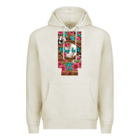 Oatmeal Heather Play Ball Baseball With Pink Flowers 12 Oz Slim Can Cooler Premium Hoodie - BundleAndBundleShop