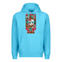 Ocean Blue Play Ball Baseball With Pink Flowers 12 Oz Slim Can Cooler Premium Hoodie - BundleAndBundleShop