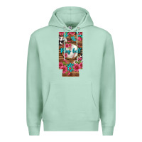 Seafoam Play Ball Baseball With Pink Flowers 12 Oz Slim Can Cooler Premium Hoodie - BundleAndBundleShop