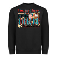 Black i'm just here for the snacks #baseball brother Heavyweight Sweatshirt - Zillion Design Studio