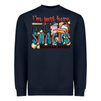 Navy i'm just here for the snacks #baseball brother Heavyweight Sweatshirt - Zillion Design Studio