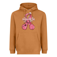 Meerkat survivor breast cancer with boxing gloves Heavyweight Hoodie - MaliasSmallBusiness