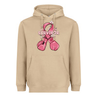 Mushroom survivor breast cancer with boxing gloves Heavyweight Hoodie - MaliasSmallBusiness