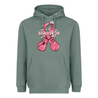 Sage survivor breast cancer with boxing gloves Heavyweight Hoodie - MaliasSmallBusiness
