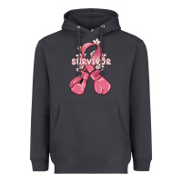 Smoke survivor breast cancer with boxing gloves Heavyweight Hoodie - MaliasSmallBusiness