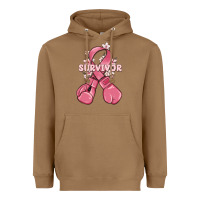 Toasted Coconut survivor breast cancer with boxing gloves Heavyweight Hoodie - MaliasSmallBusiness