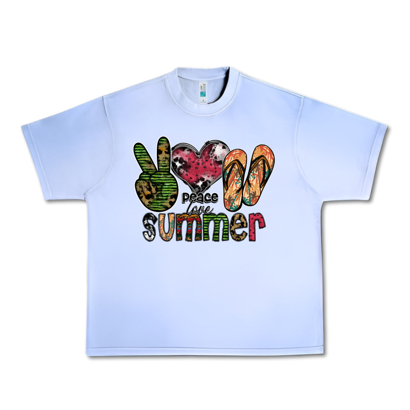 Peace Love Summer Urban Heavy Tee by SublimationCraftShop | Teevron