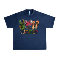 Navy peace love summer Urban Heavy Tee - SublimationCraftShop