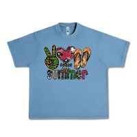Pebble Blue peace love summer Urban Heavy Tee - SublimationCraftShop