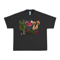 Pigment Black peace love summer Urban Heavy Tee - SublimationCraftShop