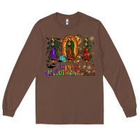 Chestnut our lady of guadalupe happy hallothanksmas Long Sleeve Tee - JahusDesignShop
