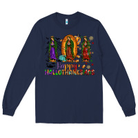 Navy our lady of guadalupe happy hallothanksmas Long Sleeve Tee - JahusDesignShop