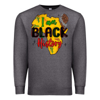 Charcoal Heather i am black history Premium Sweatshirt - MaliasSmallBusiness