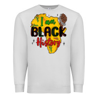 Dove Grey i am black history Premium Sweatshirt - MaliasSmallBusiness