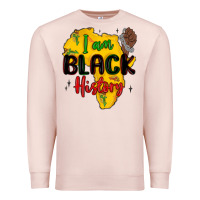 Pale Pink i am black history Premium Sweatshirt - MaliasSmallBusiness