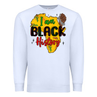White i am black history Premium Sweatshirt - MaliasSmallBusiness