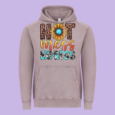 Hot Mess Express Vintage Hoodie Designed By Jahusdesignshop