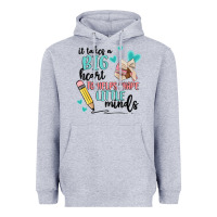 Heather Grey it takes a big hearts to helps shape little minds Heavyweight Hoodie - MaliasSmallBusiness