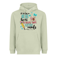 Matcha it takes a big hearts to helps shape little minds Heavyweight Hoodie - MaliasSmallBusiness
