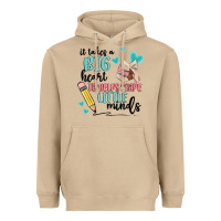 Mushroom it takes a big hearts to helps shape little minds Heavyweight Hoodie - MaliasSmallBusiness