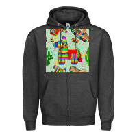 Charcoal Heather pinata seamless pattern Zipper Hoodie - BundleAndBundleShop