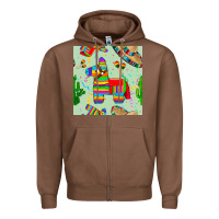 Chestnut pinata seamless pattern Zipper Hoodie - BundleAndBundleShop