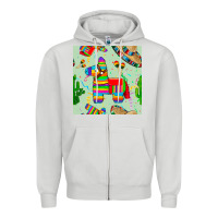Dove Grey pinata seamless pattern Zipper Hoodie - BundleAndBundleShop