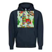 Navy pinata seamless pattern Zipper Hoodie - BundleAndBundleShop