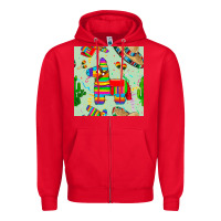 Red pinata seamless pattern Zipper Hoodie - BundleAndBundleShop