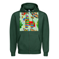 Sports Green pinata seamless pattern Zipper Hoodie - BundleAndBundleShop