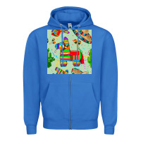True Royal pinata seamless pattern Zipper Hoodie - BundleAndBundleShop