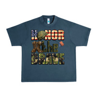 Midnight Navy Honor the brave 4th of july Urban Heavy Tee - CowGirlArtShop