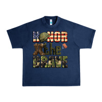 Navy Honor the brave 4th of july Urban Heavy Tee - CowGirlArtShop