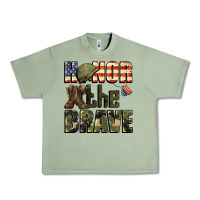Oil Green Honor the brave 4th of july Urban Heavy Tee - CowGirlArtShop