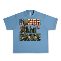 Pebble Blue Honor the brave 4th of july Urban Heavy Tee - CowGirlArtShop