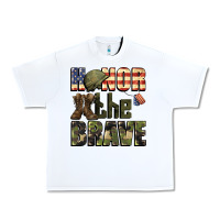 White Honor the brave 4th of july Urban Heavy Tee - CowGirlArtShop