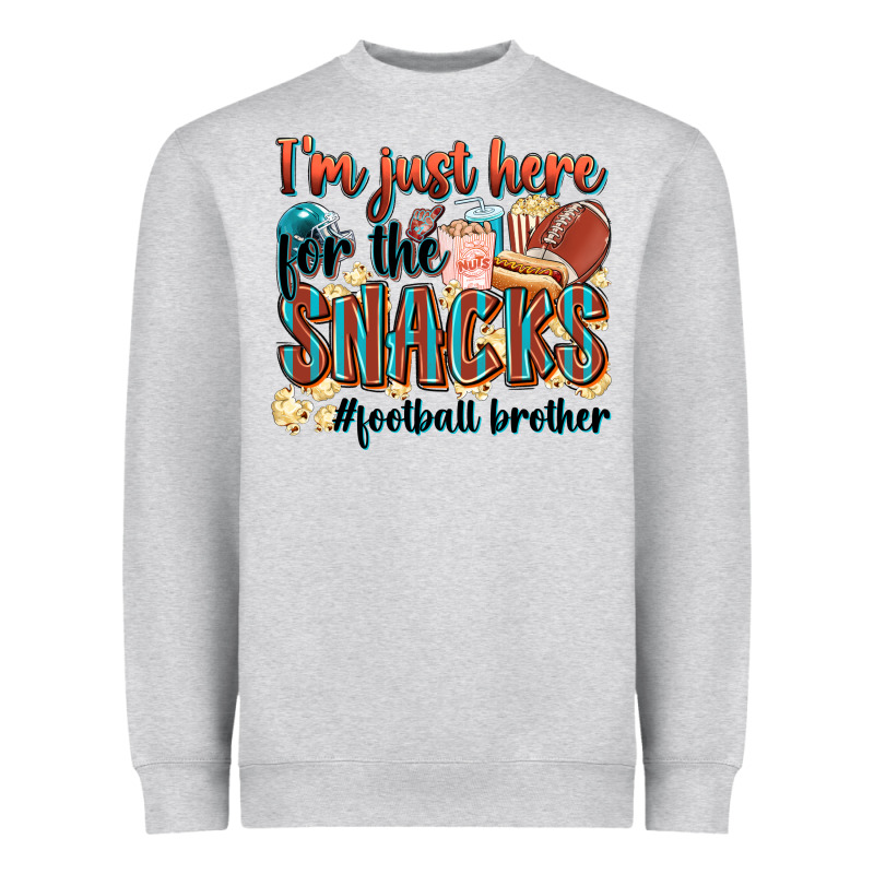 I'm Just Here For The Snacks #american Football Br Heavyweight Sweatshirt by Zillion Design Studio | Teevron