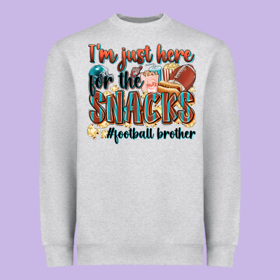 I'm Just Here For The Snacks #american Football Br Heavyweight Sweatshirt Designed By Zillion Design Studio