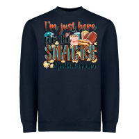 Navy i'm just here for the snacks #american football br Heavyweight Sweatshirt - Zillion Design Studio